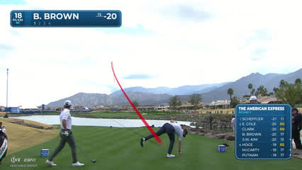 Blades Brown | Round 3 | 18th hole | Shot 1 | 2026 The American Express