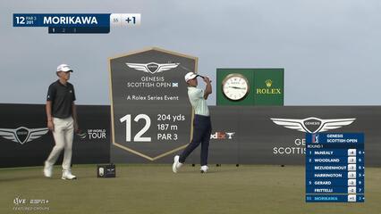 Collin Morikawa | Round 1 | 12th hole | Shot 1 | 2025 Genesis Scottish Open