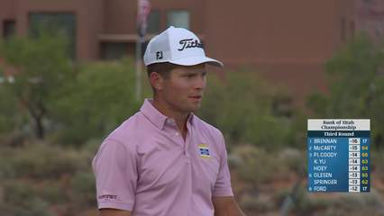 Michael Brennan | Round 3 | 18th hole | Shot 1 | 2025 Bank of Utah