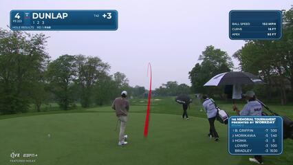 Nick Dunlap | Round 2 | 4th hole | Shot 1 | 2025 the Memorial