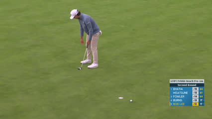 Min Woo Lee | Round 2 | 9th hole | Shot 4 | 2026 AT&T Pebble Beach