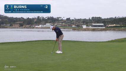 Sam Burns | Round 1 | 7th hole | Shot 2 | 2025 AT&T Pebble Beach