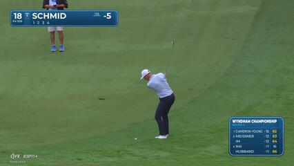 Matti Schmid | Round 2 | 18th hole | Shot 2 | 2025 Wyndham