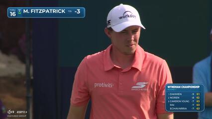 Matt Fitzpatrick | Round 1 | 16th hole | Shot 3 | 2025 Wyndham
