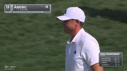 Ludvig Åberg | Round 3 | 13th hole | Shot 3 | 2025 BMW Championship