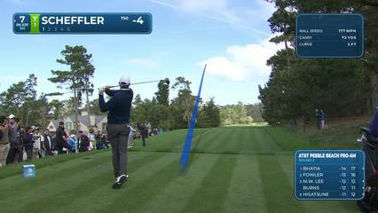 Scottie Scheffler | Round 2 | 7th hole | Shot 1 | 2026 AT&T Pebble Beach