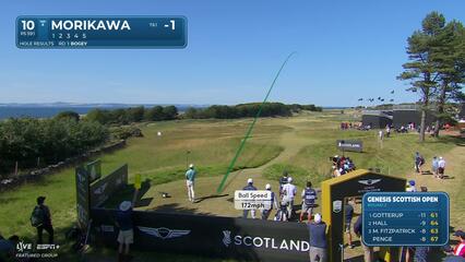 Collin Morikawa | Round 2 | 10th hole | Shot 1 | 2025 Genesis Scottish Open