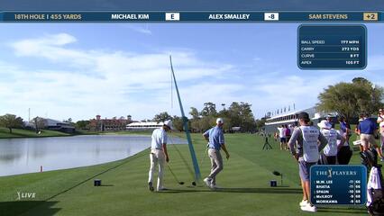 Sam Stevens | Round 2 | 18th hole | Shot 1 | 2025 THE PLAYERS