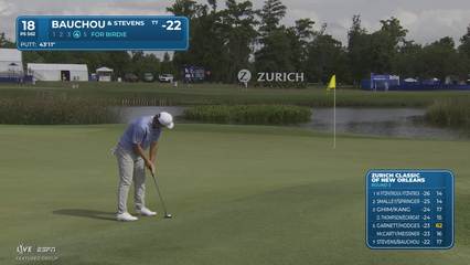 Zach Bauchou | Round 3 | 18th hole | Shot 5 | 2026 Zurich Classic