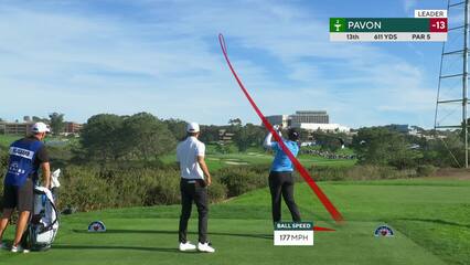 Matthieu Pavon | 2024 Farmers | Round 4 | 13th hole | Shot 1