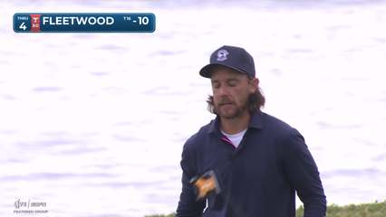 Tommy Fleetwood | Round 3 | 4th hole | Shot 3 | 2026 AT&T Pebble Beach