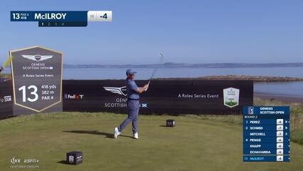 Rory McIlroy | Round 2 | 13th hole | Shot 1 | 2025 Genesis Scottish Open