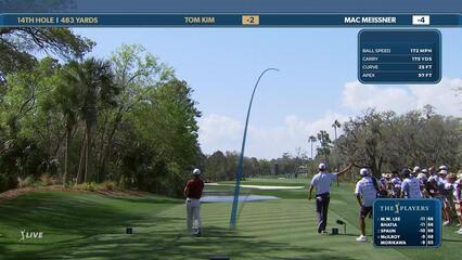 Tom Kim | Round 3 | 14th hole | Shot 1 | 2025 THE PLAYERS