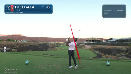 Sahith Theegala | Round 2 | 17th hole | Shot 1 | 2025 Bank of Utah