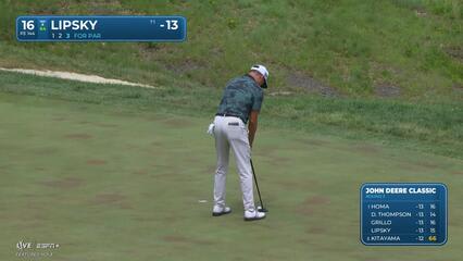 David Lipsky | Round 3 | 16th hole | Shot 3 | 2025 John Deere