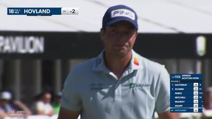 Viktor Hovland | Round 2 | 18th hole | Shot 3 | 2025 Genesis Scottish Open