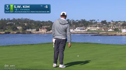 Si Woo Kim | Round 1 | 7th hole | Shot 3 | 2026 AT&T Pebble Beach