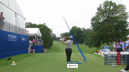 Cameron Young | Round 3 | 10th hole | Shot 1 | 2025 Wyndham