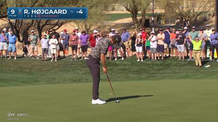 Rasmus Højgaard | Round 1 | 9th hole | Shot 5 | 2025 WM Phoenix Open