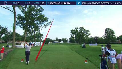 Byeong Hun An | Round 1 | 5th hole | Shot 1 | 2025 Rocket Classic