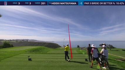 Hideki Matsuyama | Round 4 | 3rd hole | Shot 1 | 2025 Genesis