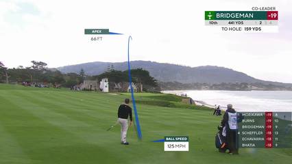 Jacob Bridgeman | Round 4 | 10th hole | Shot 2 | 2026 AT&T Pebble Beach