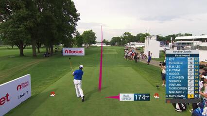 Hideki Matsuyama | Round 1 | 18th hole | Shot 1 | 2025 Rocket Classic