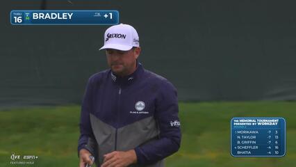 Keegan Bradley | Round 2 | 16th hole | Shot 4 | 2025 the Memorial