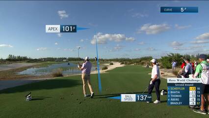 Scottie Scheffler | Round 2 | 17th hole | Shot 1 | 2024 Hero World Challenge