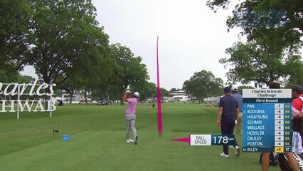 Davis Riley | Round 1 | 18th hole | Shot 1 | 2025 Charles Schwab