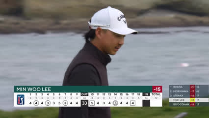 Min Woo Lee | Round 3 | 17th hole | Shot 4 | 2026 AT&T Pebble Beach