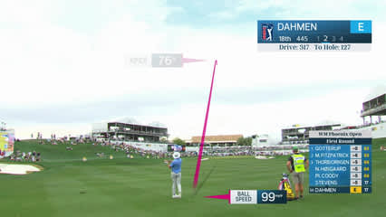 Joel Dahmen | Round 1 | 18th hole | Shot 2 | 2026 WM Phoenix Open