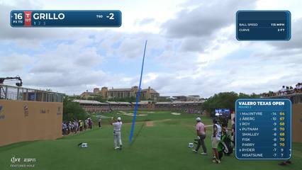 Emiliano Grillo | Round 2 | 16th hole | Shot 1 | 2026 Valero