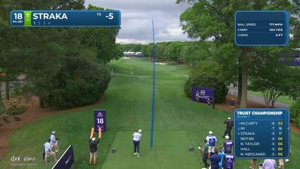 Sepp Straka | Round 1 | 18th hole | Shot 1 | 2026 Truist Championship