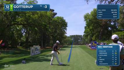 Chris Gotterup | Round 1 | 12th hole | Shot 1 | 2026 RBC Heritage