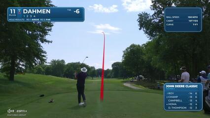 Joel Dahmen | Round 3 | 11th hole | Shot 1 | 2025 John Deere