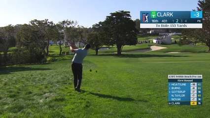 Wyndham Clark | Round 1 | 16th hole | Shot 2 | 2026 AT&T Pebble Beach