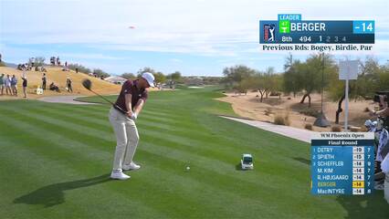 Daniel Berger | Round 4 | 8th hole | Shot 4 | 2025 WM Phoenix Open