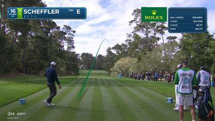 Scottie Scheffler | Round 2 | 16th hole | Shot 1 | 2026 AT&T Pebble Beach