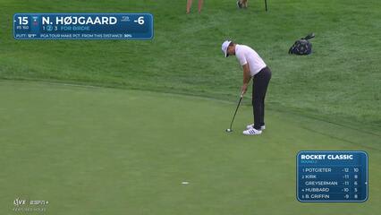 Nicolai Højgaard | Round 2 | 15th hole | Shot 3 | 2025 Rocket Classic