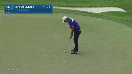 Viktor Hovland | Round 1 | 14th hole | Shot 4 | 2025 Truist Championship