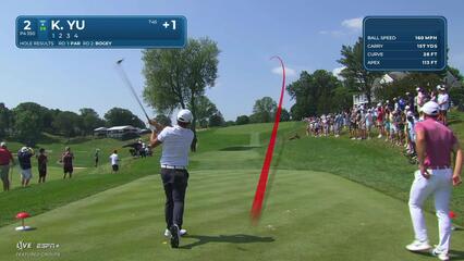 Kevin Yu | Round 3 | 2nd hole | Shot 1 | 2025 Travelers