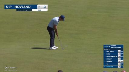 Viktor Hovland | Round 2 | 5th hole | Shot 4 | 2025 Genesis Scottish Open