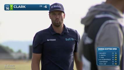 Wyndham Clark | Round 2 | 16th hole | Shot 4 | 2026 Genesis Scottish Open