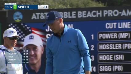 Jordan Spieth | 2022 AT&T Pebble Beach | Round 3 | 12th hole | Shot 3