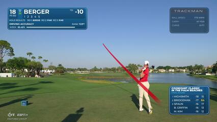 Daniel Berger | Round 4 | 18th hole | Shot 1 | 2025 Cognizant Classic