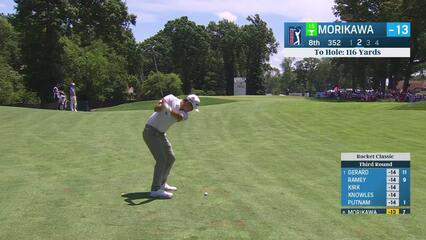 Collin Morikawa | Round 3 | 8th hole | Shot 2 | 2025 Rocket Classic