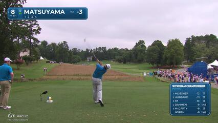Hideki Matsuyama | Round 2 | 8th hole | Shot 1 | 2025 Wyndham