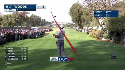 Tiger Woods | 2023 Genesis | Round 3 | 9th hole | Shot 1