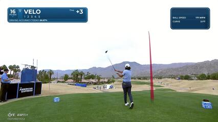Kevin Velo | Round 1 | 16th hole | Shot 1 | 2025 The American Express